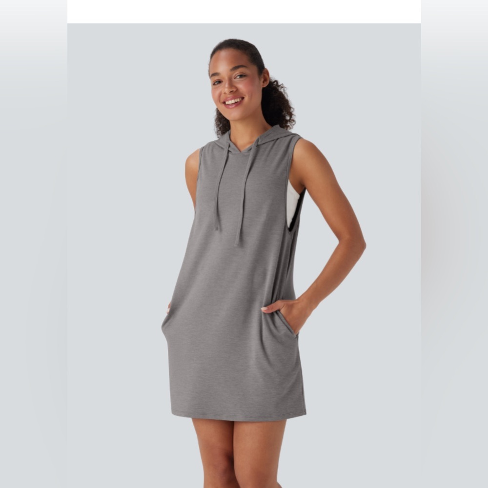 Halara Sleeveless Hoodie mini Dress size L